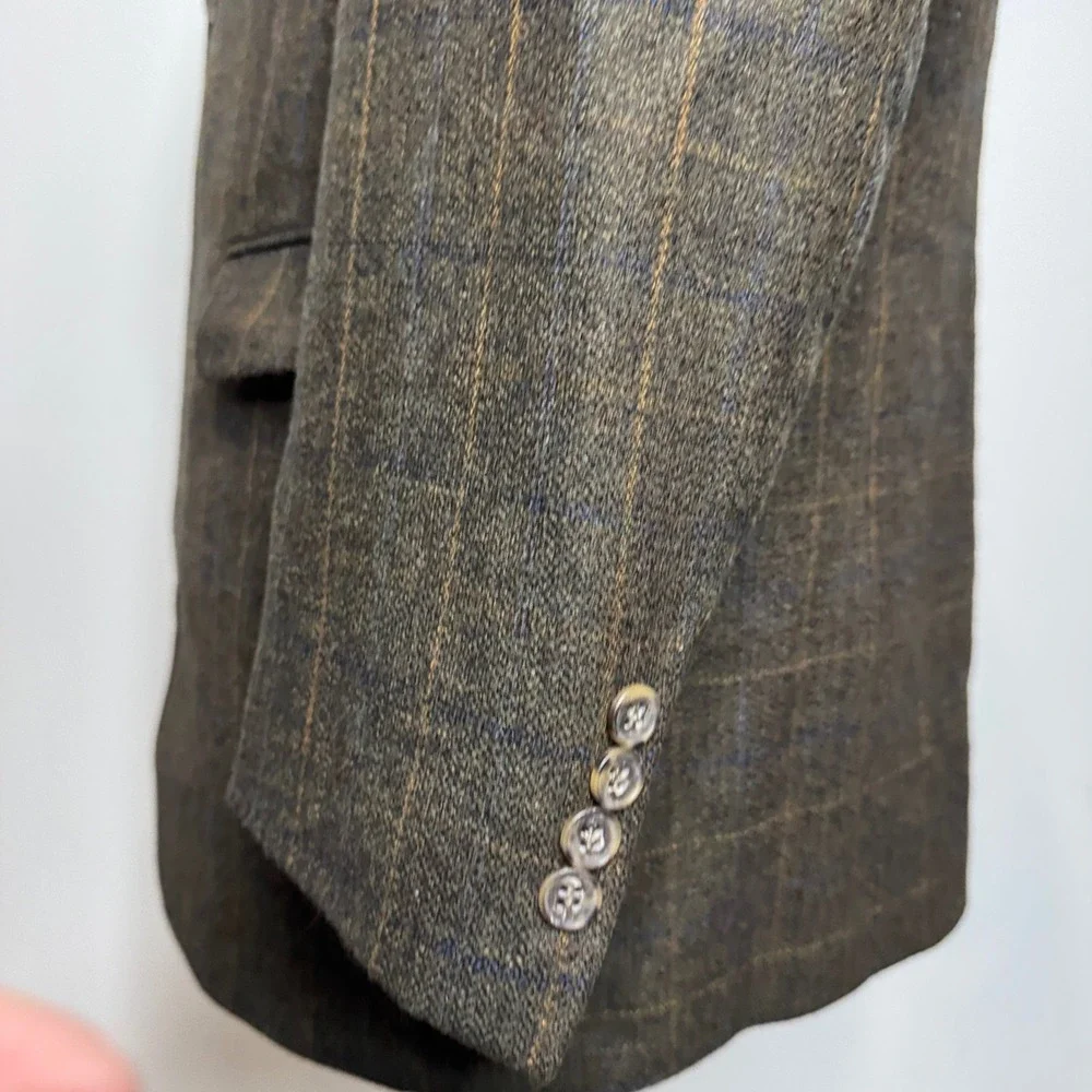 Alexander‎ Julian Mens American Modern Blazer Jacket Wool Alpaca Plaid 44L
